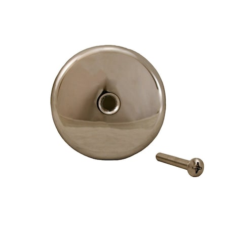 Jones Stephens Chrome Plated One-Hole Overflow Plate with Screw T05012